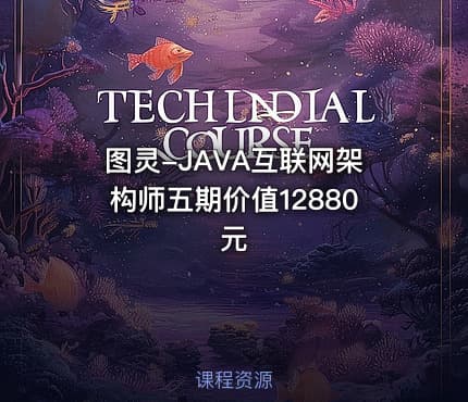 图灵-JAVA互联网架构师五期价值12880元