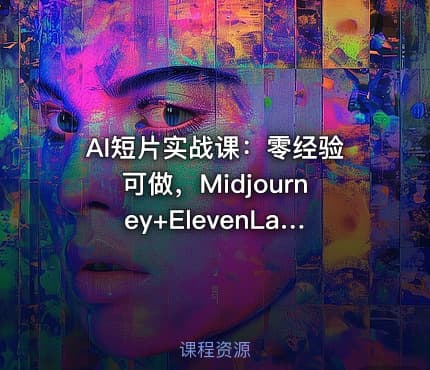 AI短片实战课：零经验可做，Midjourney+ElevenLabs双工具，3步搞定成品