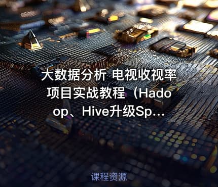 大数据分析 电视收视率项目实战教程（Hadoop、Hive升级Spark技术）
