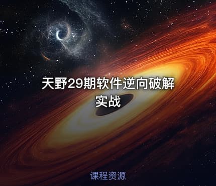 天野29期软件逆向破解实战