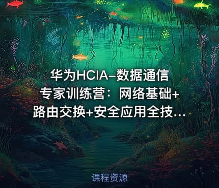 华为HCIA-数据通信专家训练营：网络基础+路由交换+安全应用全技能图谱与实践
