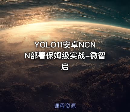 YOLO11安卓NCNN部署保姆级实战-微智启