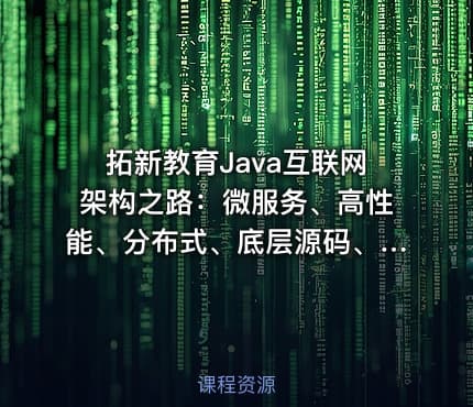 拓新教育Java互联网架构之路：微服务、高性能、分布式、底层源码、高并发——含源码课程资料