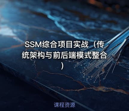 SSM综合项目实战（传统架构与前后端模式整合）