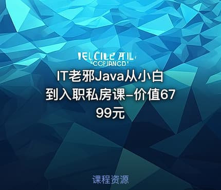 IT老邪Java从小白到入职私房课-价值6799元