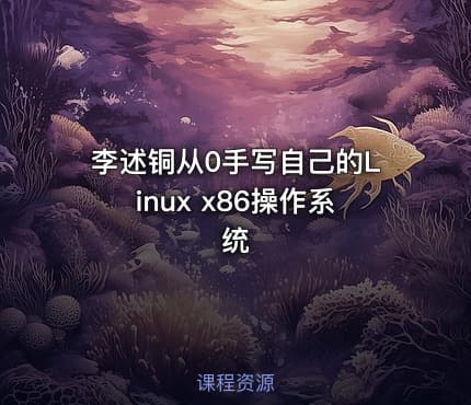 李述铜从0手写自己的Linux x86操作系统