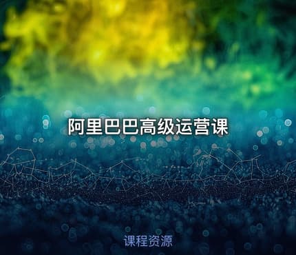 阿里巴巴高级运营课