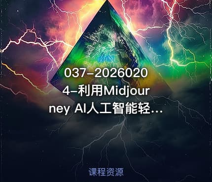037-20260204-利用Midjourney AI人工智能轻松创作漫画插画教程零基础创作完整漫画插画更多资源