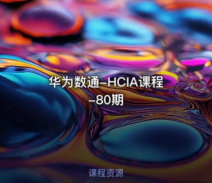 华为数通-HCIA课程-80期