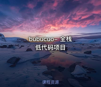 bubucuo- 全栈低代码项目