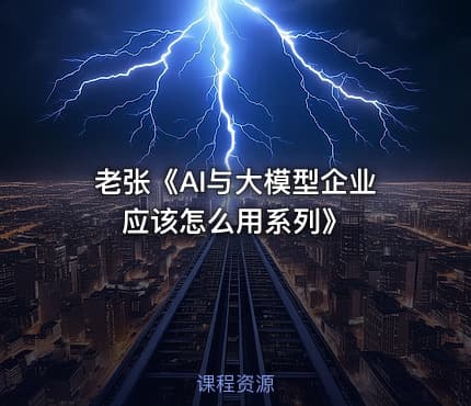 老张《AI与大模型企业应该怎么用系列》