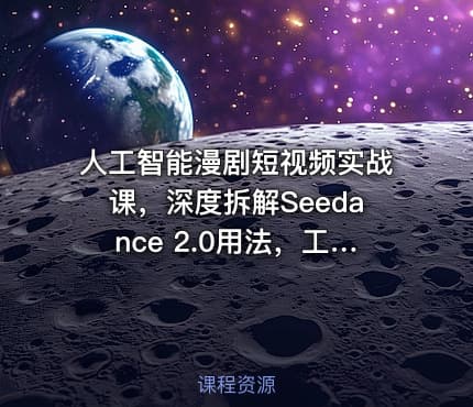 人工智能漫剧短视频实战课，深度拆解Seedance 2.0用法，工具测评对标+全流程创作+脚本分镜+后期剪辑变现全教学