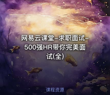 网易云课堂-求职面试-500强HR带你完美面试(全)