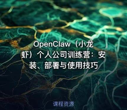 OpenClaw（小龙虾）个人公司训练营：安装、部署与使用技巧
