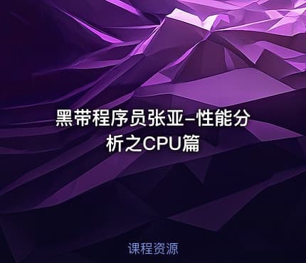 黑带程序员张亚-性能分析之CPU篇