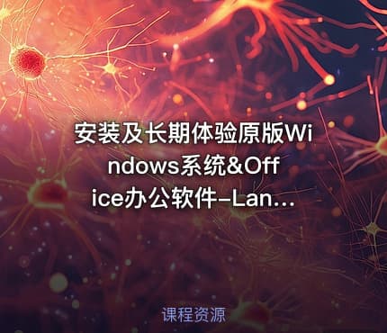 安装及长期体验原版Windows系统&Office办公软件-Lander必学IT技能系列