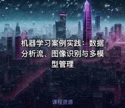 机器学习案例实践：数据分析流、图像识别与多模型管理
