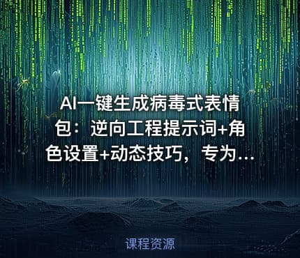 AI一键生成病毒式表情包：逆向工程提示词+角色设置+动态技巧，专为微信、抖音和小红书定制