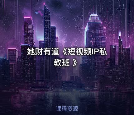 她财有道《短视频IP私教班 》