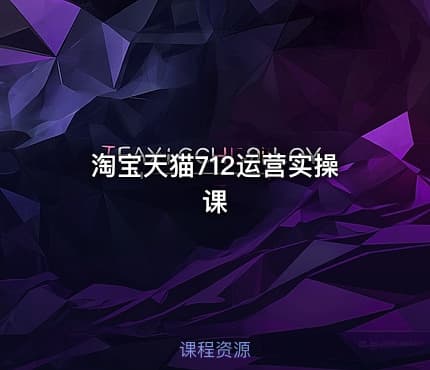 淘宝天猫712运营实操课