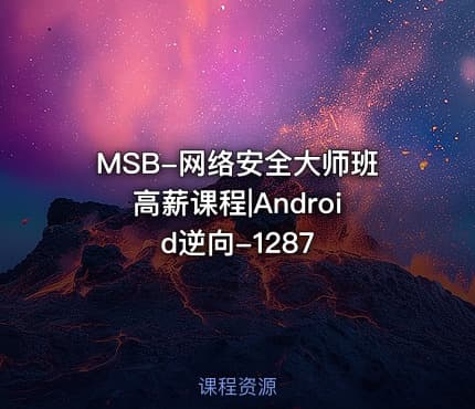 MSB-网络安全大师班高薪课程|Android逆向-1287