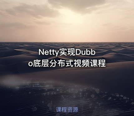 Netty实现Dubbo底层分布式视频课程