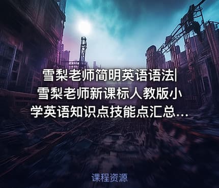 雪梨老师简明英语语法|雪梨老师新课标人教版小学英语知识点技能点汇总-已去水印