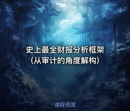 史上最全财报分析框架 (从审计的角度解构)