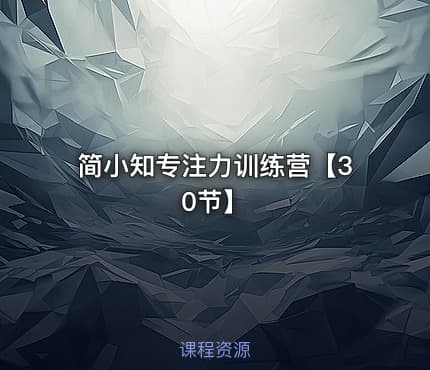 简小知专注力训练营【30节】