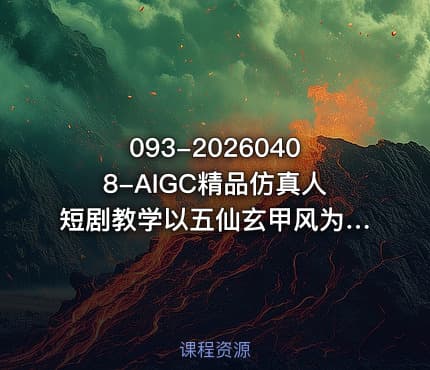 093-20260408-AIGC精品仿真人短剧教学以五仙玄甲风为例展示保姆级实操教学更多资源