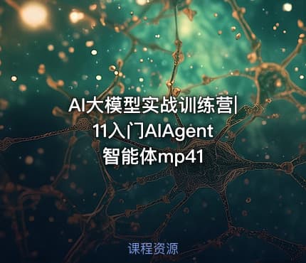 AI大模型实战训练营|11入门AIAgent智能体mp41