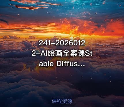 241-20260122-AI绘画全案课Stable Diffusion零基础到高阶全方位掌握AIGC视觉生成技能更多资源