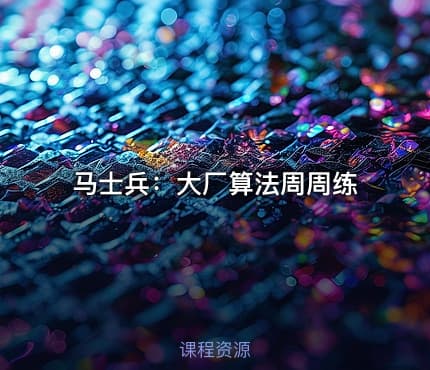 马士兵：大厂算法周周练