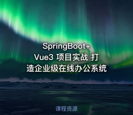 SpringBoot+Vue3 项目实战 打造企业级在线办公系统