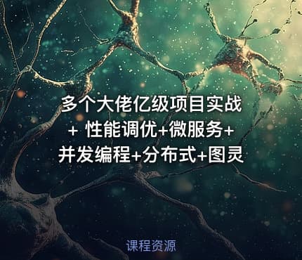 多个大佬亿级项目实战 + 性能调优+微服务+并发编程+分布式+图灵
