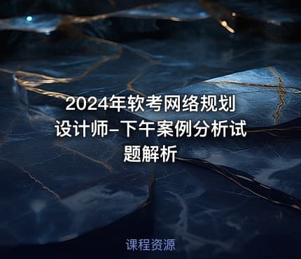2024年软考网络规划设计师-下午案例分析试题解析