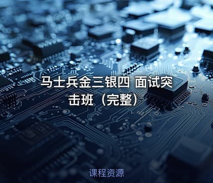 马士兵金三银四 面试突击班（完整）