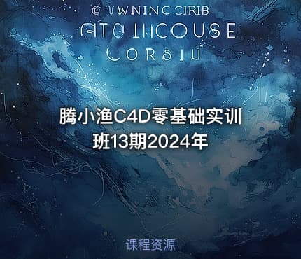 腾小渔C4D零基础实训班13期2024年
