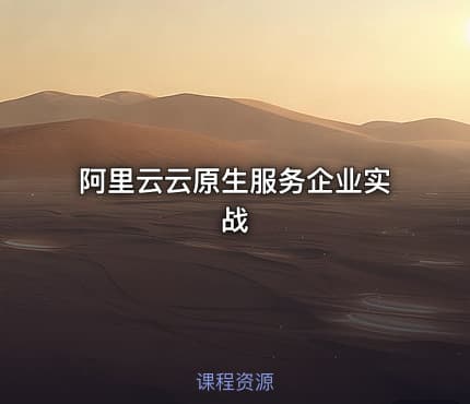 阿里云云原生服务企业实战