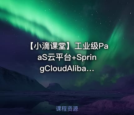 【小滴课堂】工业级PaaS云平台+SpringCloudAlibaba综合项目实战