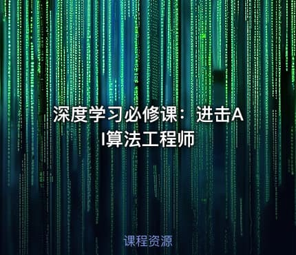 深度学习必修课：进击AI算法工程师