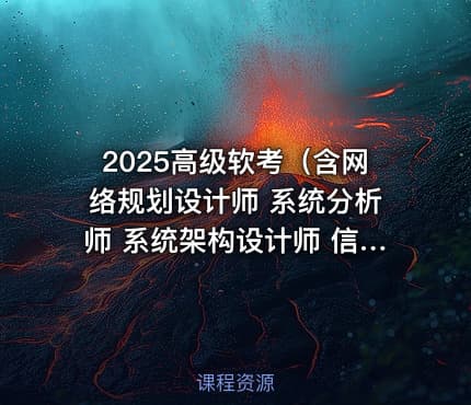 2025高级软考（含网络规划设计师 系统分析师 系统架构设计师 信息系统项目管理师）