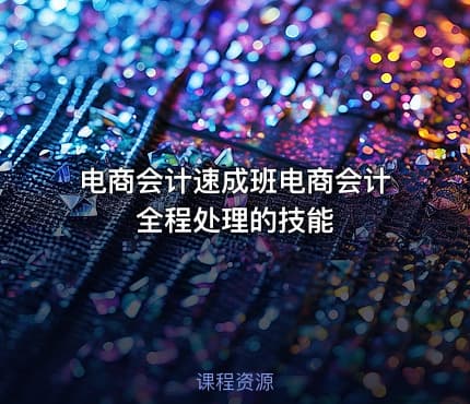 电商会计速成班电商会计全程处理的技能