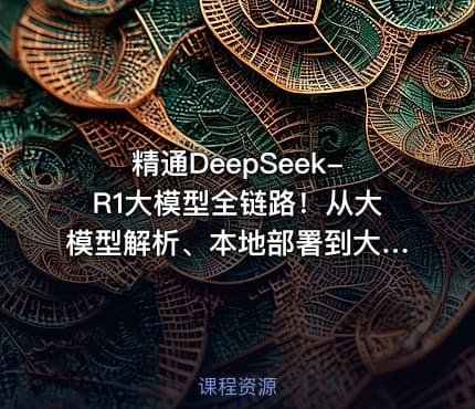 精通DeepSeek-R1大模型全链路！从大模型解析、本地部署到大模型训练微调、代码实战