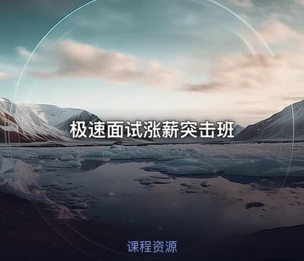 极速面试涨薪突击班