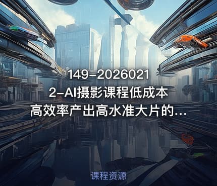 149-20260212-AI摄影课程低成本高效率产出高水准大片的全新方式更多资源