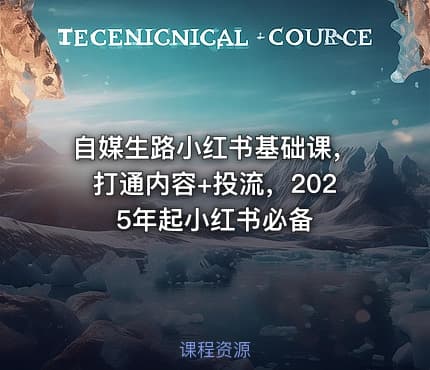 自媒生路小红书基础课，打通内容+投流，2025年起小红书必备