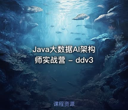 Java大数据AI架构师实战营 - ddv3