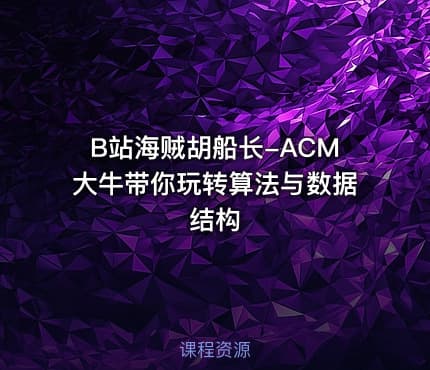 B站海贼胡船长-ACM大牛带你玩转算法与数据结构