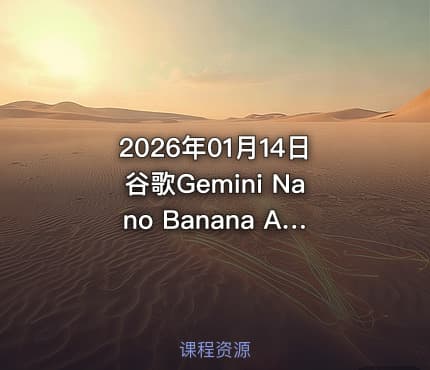 2026年01月14日谷歌Gemini Nano Banana AI图像实战教程